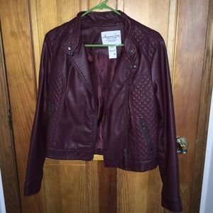 💗Plum Leather Jacket💗